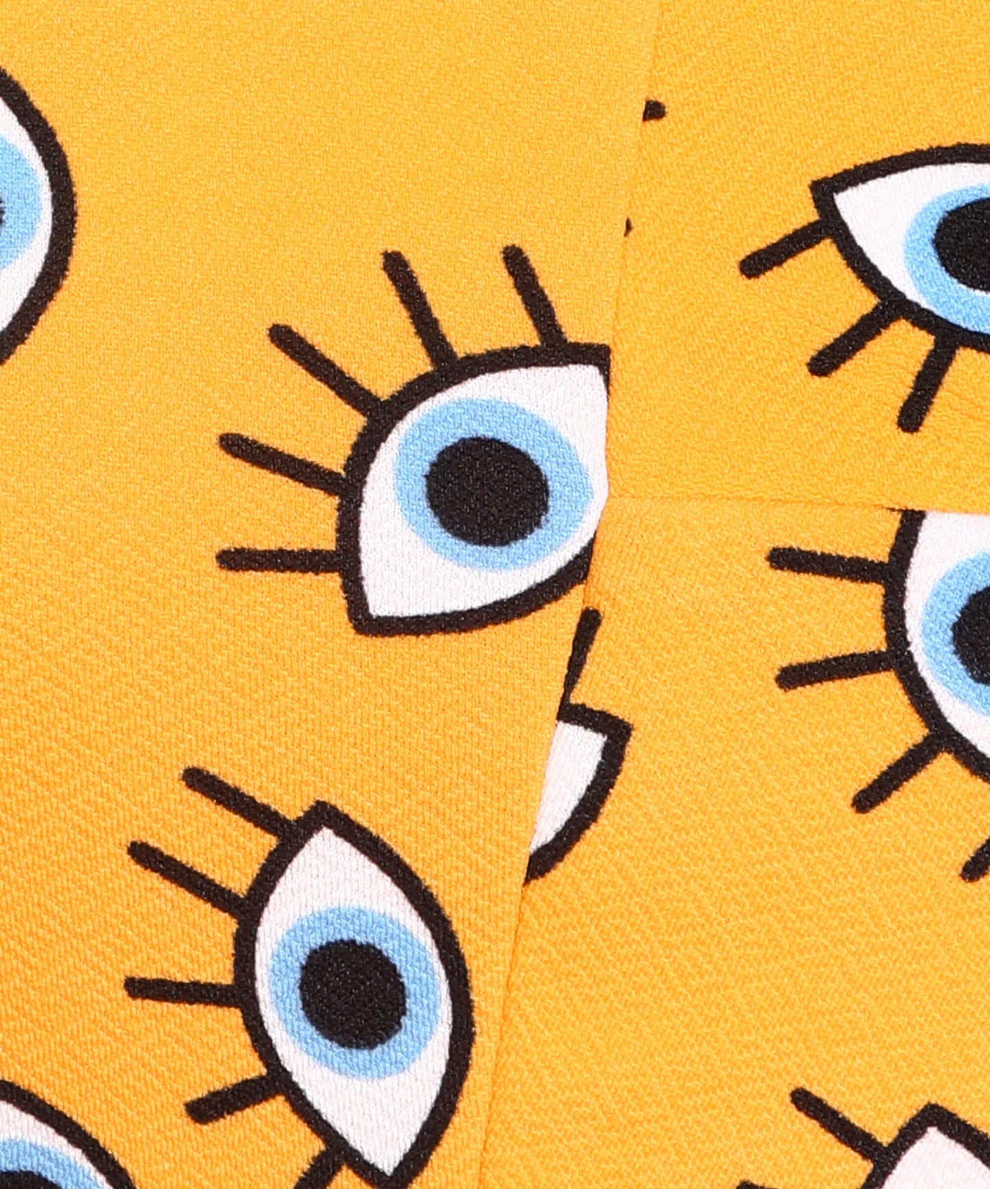 Popwings Women Casual Eye Printed Sleeveless Strap Knot Crop Top