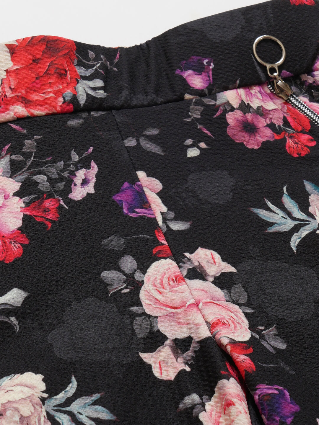 Women Multi Color Floral Solid Mid Rise Body Fitted Jeggings