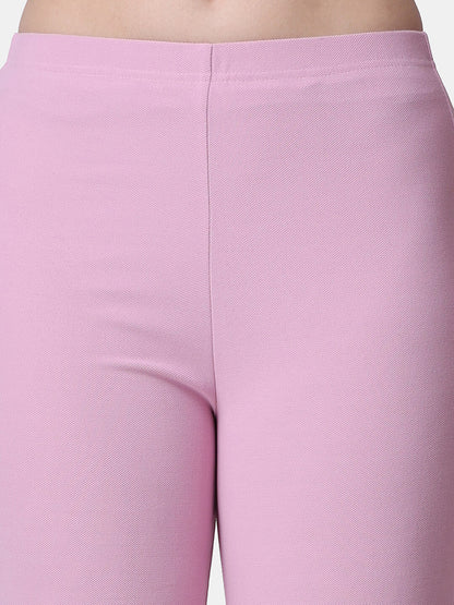 Popwings Formal Casual Pink Solid Highrise Women Trouser
