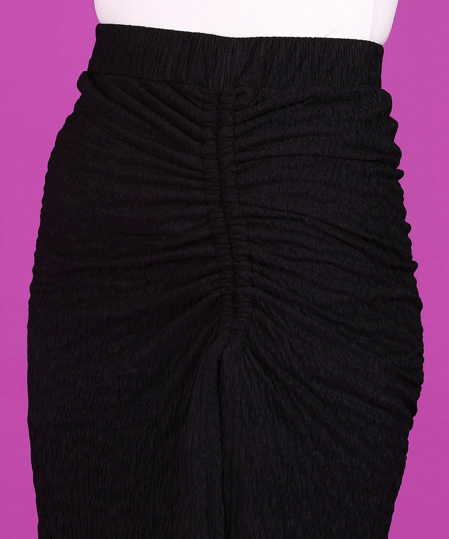 Popwings Women Casual Beige Long Slit Self Design Solid Skirt