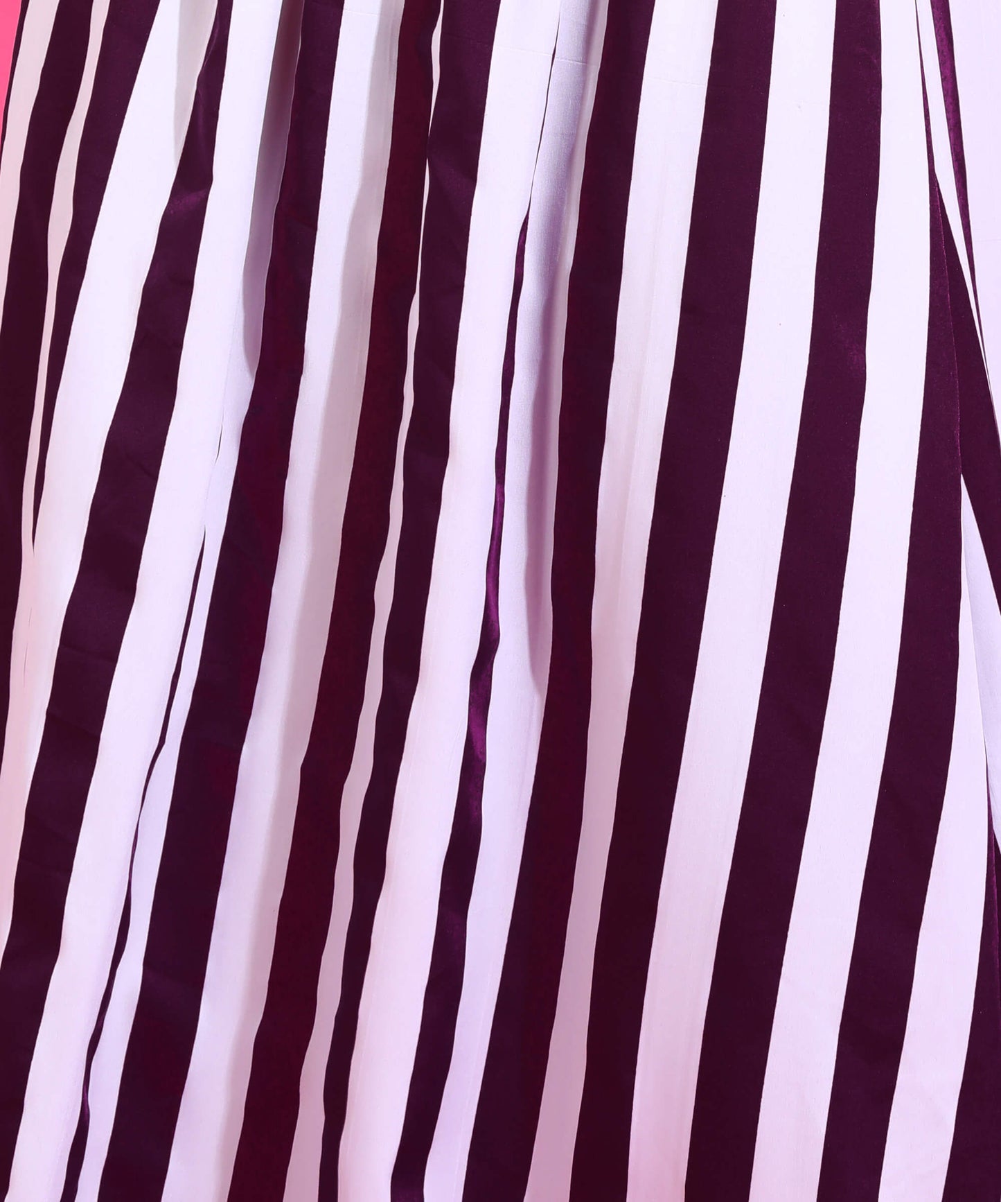 Popwings Women Casual Purple & White Stripe Off Shoulder Long Maxi Dress